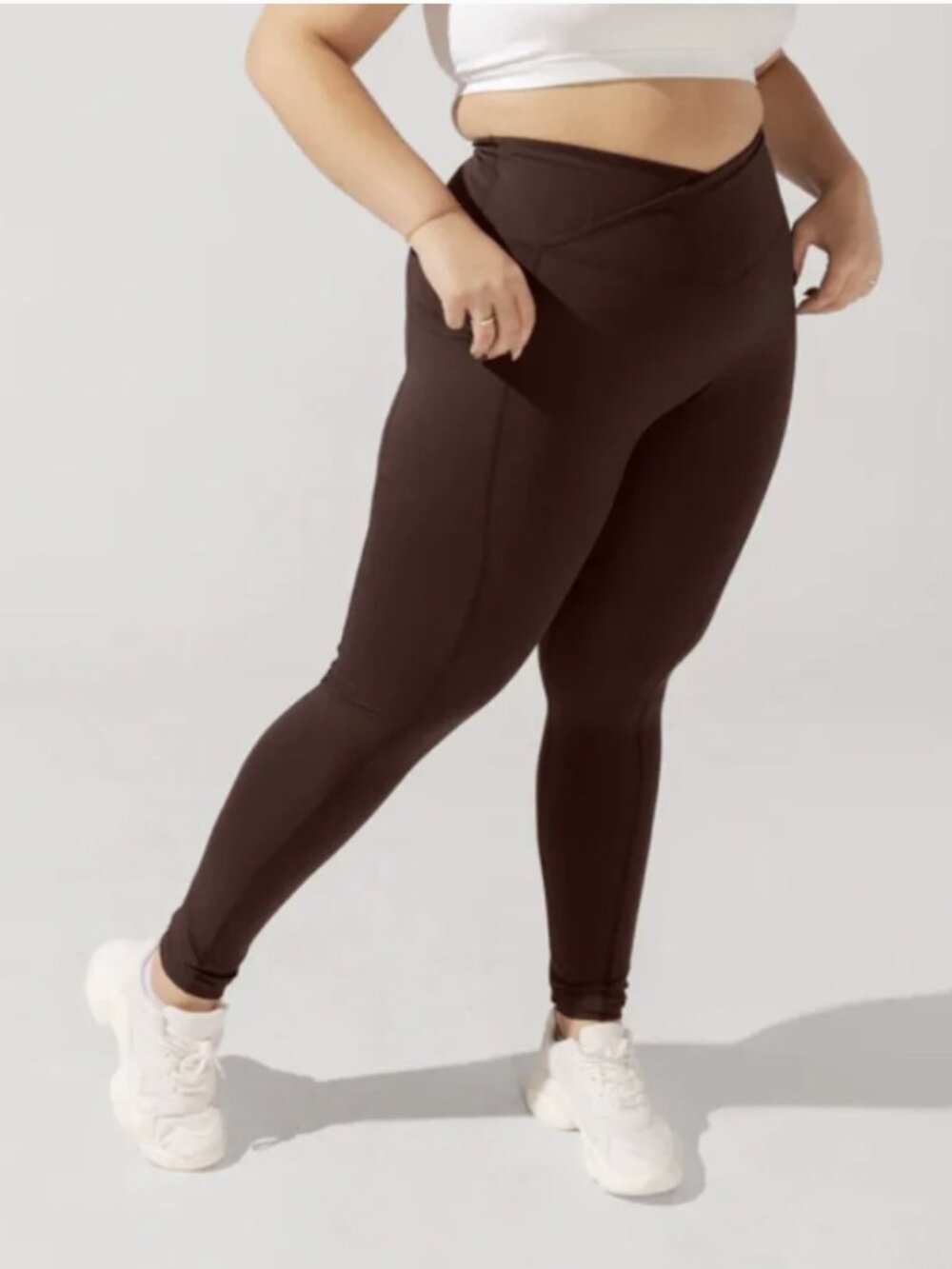 Popflex Crisscross Hourglass Legging with Pockets High Rise 25" Size Large